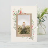 Wilde bloemen Boho Botanical Weddenfoto Save the Save The Date (Staand voorkant)