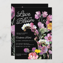 Wilde bloemen | Boho Bruids Douche Uitnodiging