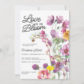 Wilde bloemen | Boho Bruids Douche Uitnodiging (Voorkant)