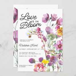 Wilde bloemen | Boho Bruids Douche Uitnodiging