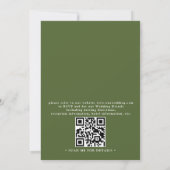 Wilde Bloemen Boho Budget QR Code Trouwen Kaart (Achterkant)