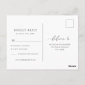 Wilde bloemen Boho Garden Floral RSVP Weddenschap Briefkaart (Achterkant)