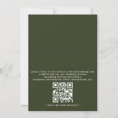 Wilde Bloemen Boho Rustieke Elegante QR Code Trouw Kaart (Achterkant)