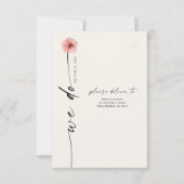 Wilde Bloemen Boho Trouwfeest RSVP Prentbriefkaart (Achterkant)