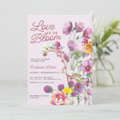 Wilde bloemen | Boho-Vrijgezellenfeest Kaart (Staand voorkant)