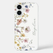 Wilde Bloemen Boho Waterverf Bloemig met Elke Naam Case-Mate iPhone Case (Achterkant)