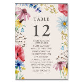 Wilde bloemen Bordetafel Kaart (Voorkant)