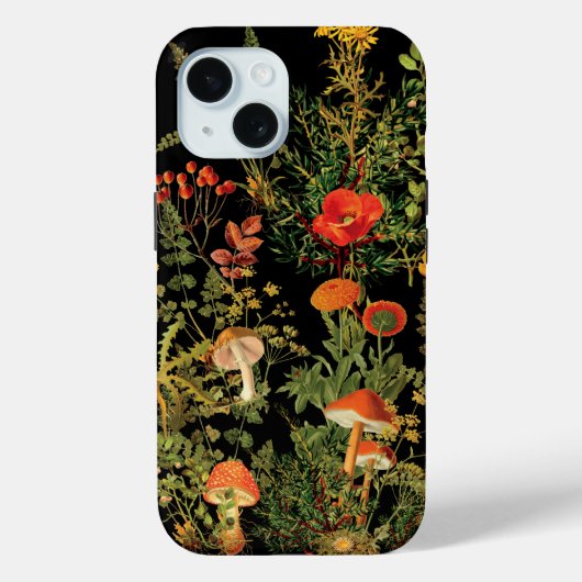  wilde bloemen bos paddenstoelen Case-Mate iPhone case (Achterkant)