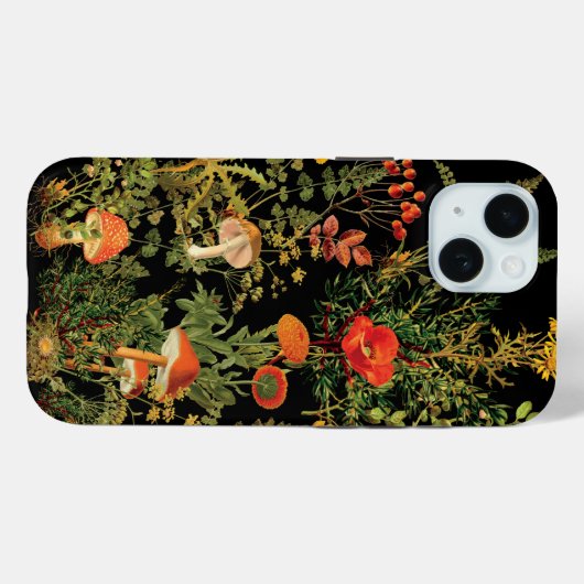 wilde bloemen bos paddenstoelen Case-Mate iPhone case (Achterkant (horizontaal))