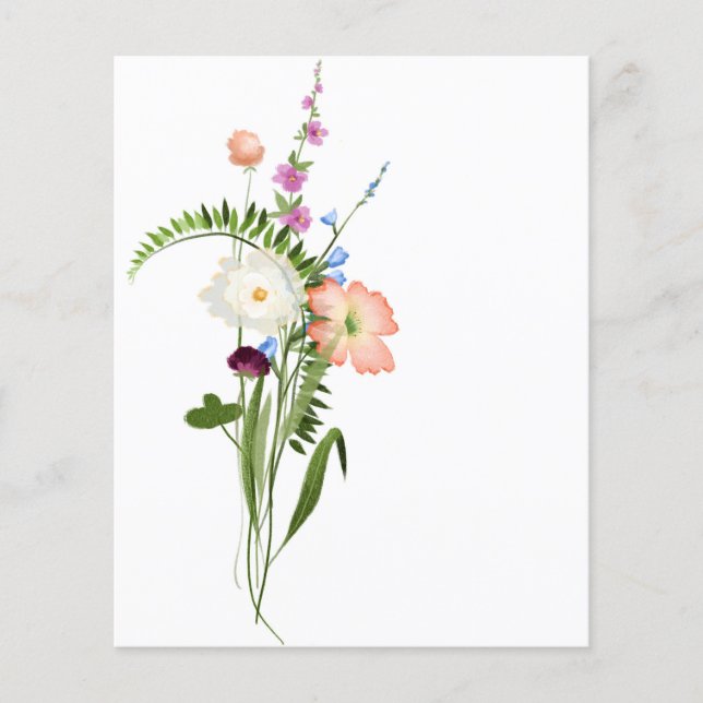 Wilde bloemen bos scrapbook achtergrond (Voorkant)