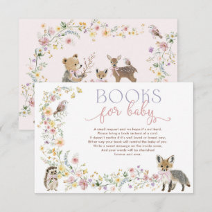 Wilde Bloemen Bosdieren Boeken voor Baby Meisje Informatiekaartje