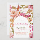  wilde bloemen Botanische 50e verjaardag Kaart (Voorkant)