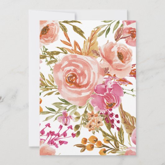  wilde bloemen Botanische 50e verjaardag Kaart (Achterkant)