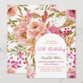  wilde bloemen Botanische 50e verjaardag Kaart (Voorkant / Achterkant)