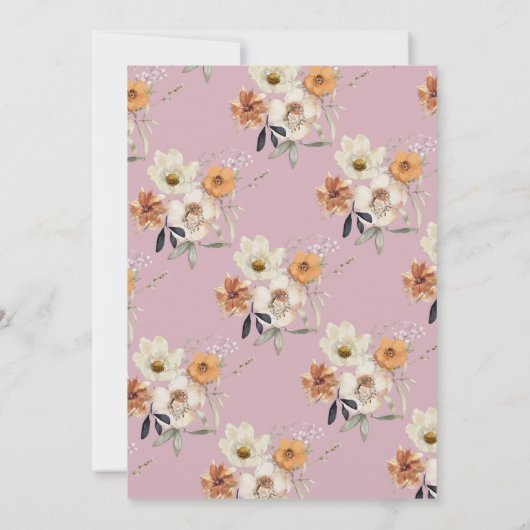  wilde bloemen Botanische 50e verjaardag Kaart (Achterkant)