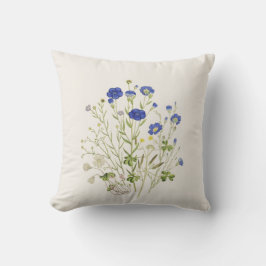 Wilde bloemen  Botanische illustratie Floral Kussen