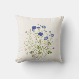 Wilde bloemen Botanische illustratie Floral Kussen