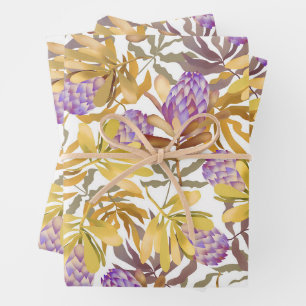 Wilde bloemen Botanische inpakpapier vel