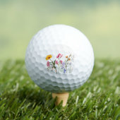 Wilde bloemen, botanische pastelbloem golfballen (Insitu Shirt)