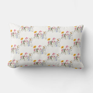 Wilde bloemen, botanische pastelbloem kussen