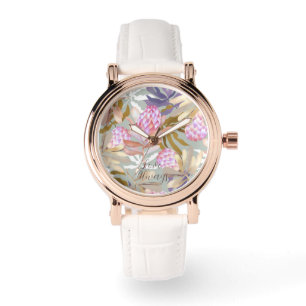 Wilde bloemen Botanische Protea Horloge