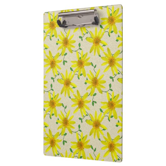 Wilde bloemen Botanische tuin Geel op elke kleur Klembord (Links)