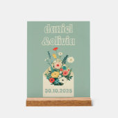 Wilde bloemen Botanische tuinbruiloft Acryl Bord (Voorkant)