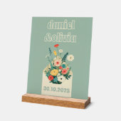 Wilde bloemen Botanische tuinbruiloft Acryl Bord (Hoek)