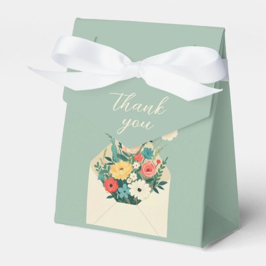 Wilde bloemen Botanische tuinbruiloft Bedankdoosjes (Voorkant Zijde)