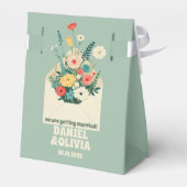 Wilde bloemen Botanische tuinbruiloft Bedankdoosjes (Achterkant)