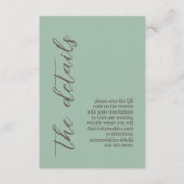 Wilde bloemen Botanische tuinbruiloft Informatiekaartje (Voorkant)