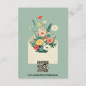 Wilde bloemen Botanische tuinbruiloft Informatiekaartje (Achterkant)