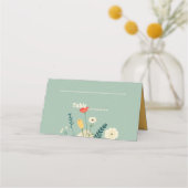 Wilde bloemen Botanische tuinbruiloft Plaatskaartje (Achterkant)