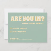 Wilde bloemen Botanische tuinbruiloft RSVP Kaartje (Voorkant)