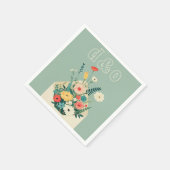 Wilde bloemen Botanische tuinbruiloft Servet (Hoek)