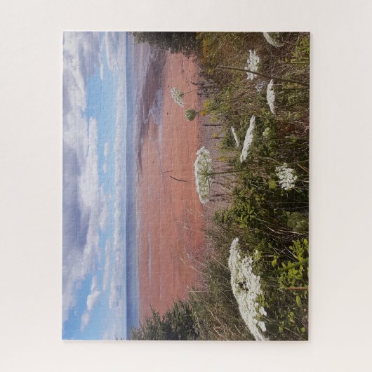 Wilde Bloemen Boven de Getijdenkust Legpuzzel (Verticaal)