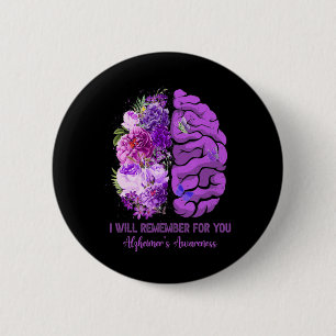 Wilde Bloemen Brein Onthoudt Voor Jou Heimerheimer Ronde Button 5,7 Cm