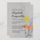  wilde bloemen Bridal Shower Invitations Kaart (Voorkant / Achterkant)