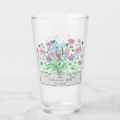 Wilde bloemen Bridesmaid Weddepassen Glas (Achterkant)