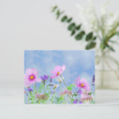 Wilde bloemen briefkaart (Staand voorkant)