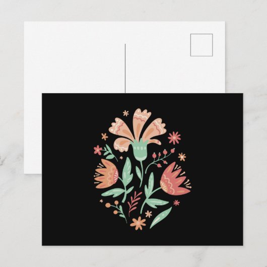 Wilde bloemen briefkaart (Voorkant / Achterkant)