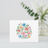 Wilde bloemen briefkaart (Staand voorkant)