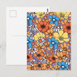 Wilde bloemen briefkaart