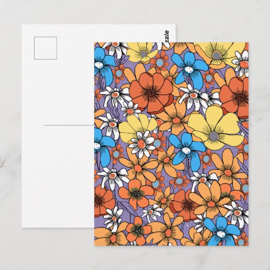 Wilde bloemen briefkaart (Voorkant / Achterkant)