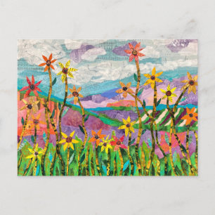 Wilde bloemen briefkaart