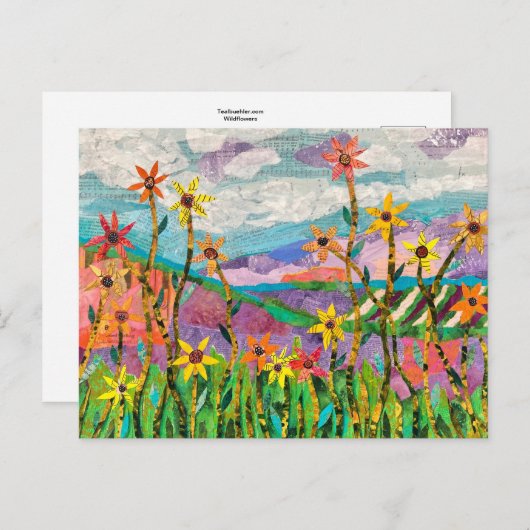 Wilde bloemen briefkaart (Voorkant / Achterkant)