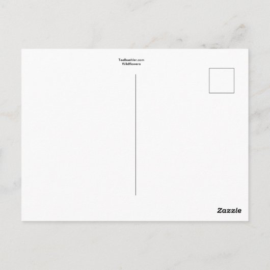 Wilde bloemen briefkaart (Achterkant)