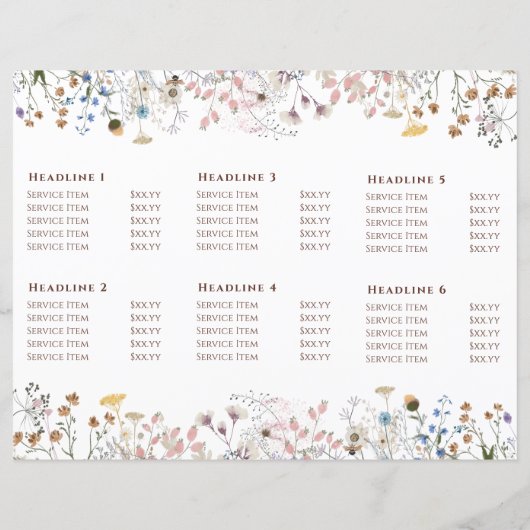 Wilde bloemen brochure (Achterkant)