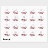 Wilde Bloemen Bruids Bruiloft Sticker (Vel)
