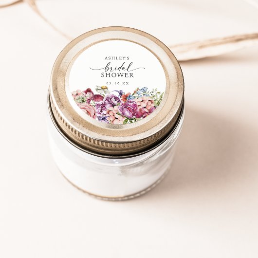Wilde Bloemen Bruids Bruiloft Sticker